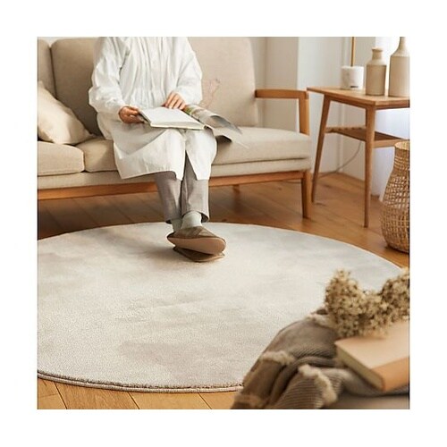 ラグ Mハク 150×150cm ベージ