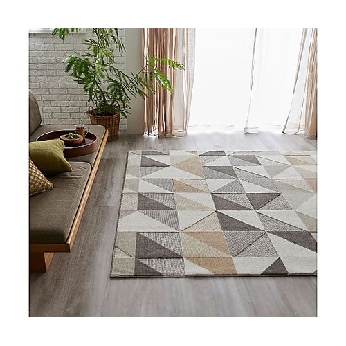 ラグ シーン 190×190cm ベージ