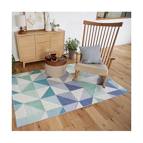 ラグ シーン 130×190cm ブルー