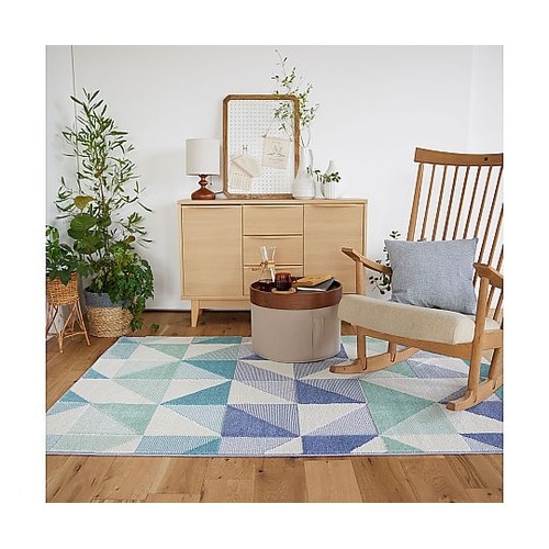 ラグ シーン 130×190cm ブルー