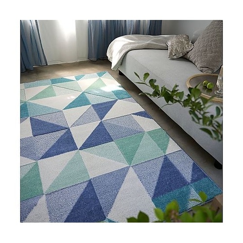 ラグ シーン 190×190cm ブルー