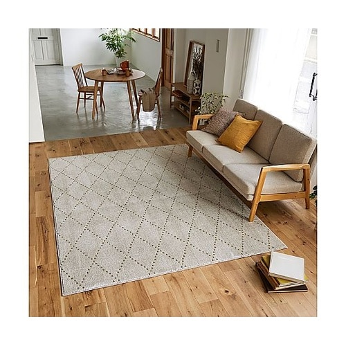 ラグ ポント 185×240cm ベージ