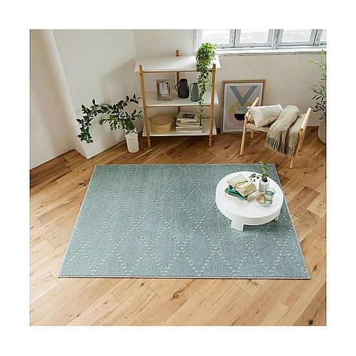 ラグ ポント 90×130cm ブルーグ