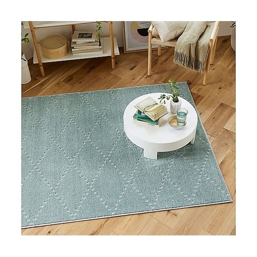 ラグ ポント 185×185cm ブルー