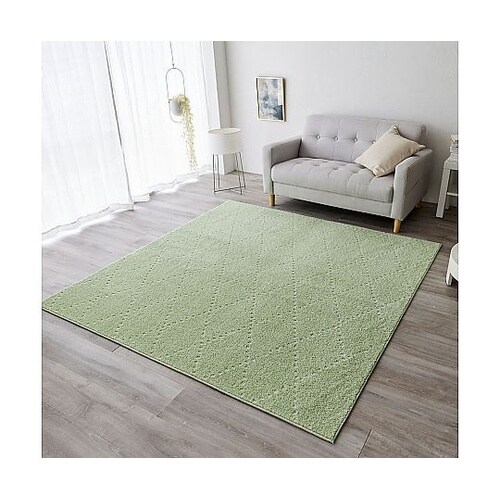 ラグ ポント 185×185cm グリー