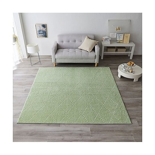 ラグ ポント 185×185cm グリー