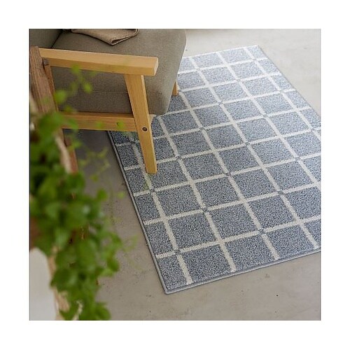 ラグ オセロ 90×130cm ブルー