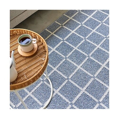 ラグ オセロ 185×185cm ブルー