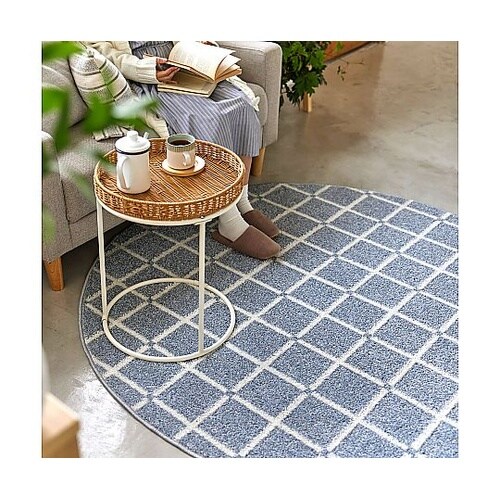 ラグ Mオセロ 150×150cm ブル