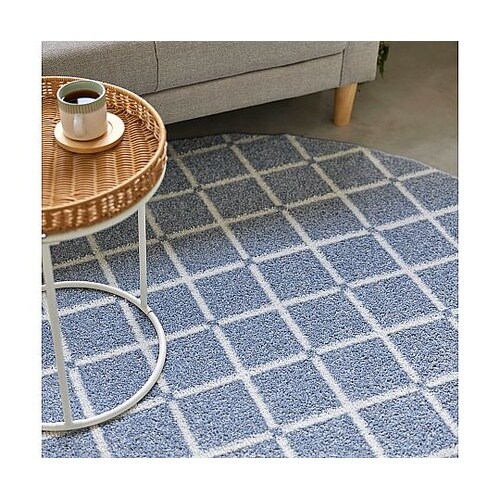 ラグ Mオセロ 150×150cm ブル
