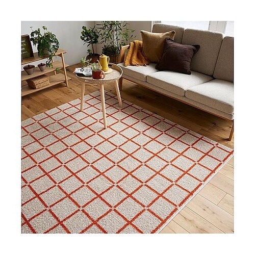 ラグ オセロ 90×130cm オレンジ