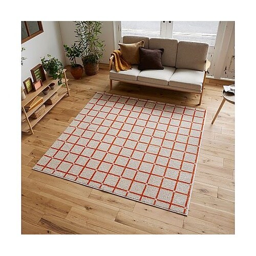 ラグ オセロ 185×185cm オレン