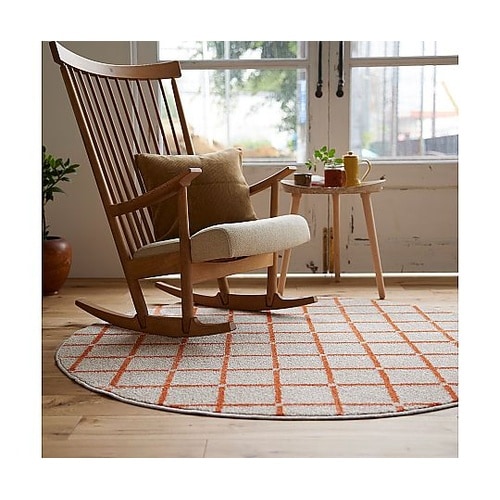 ラグ Mオセロ 150×150cm オレ