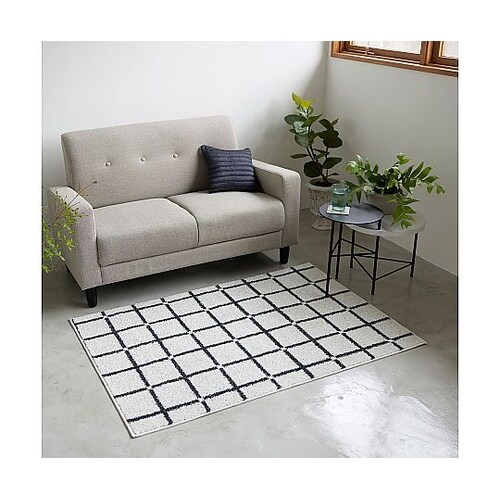 ラグ オセロ 90×130cm ホワイト