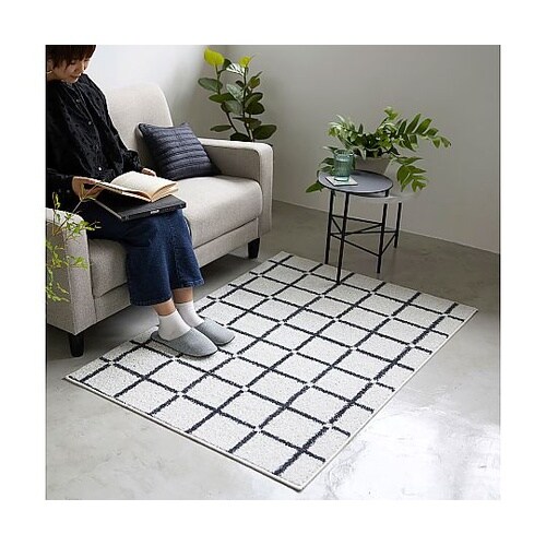 ラグ オセロ 90×130cm ホワイト