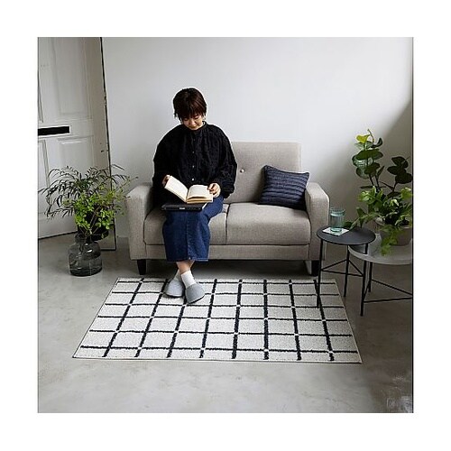 ラグ オセロ 130×185cm ホワイ