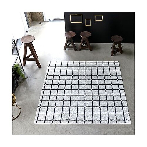 ラグ オセロ 185×185cm ホワイ