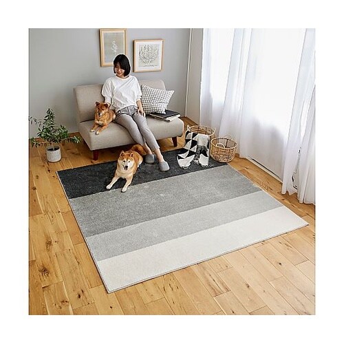 ラグ ワグ 190×190cm グレー