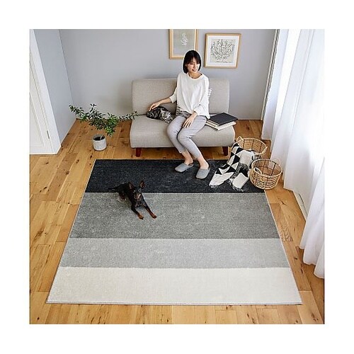 ラグ ワグ 190×190cm グレー