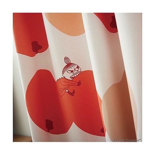 MOOMIN 遮光カーテン リンゴガブリ