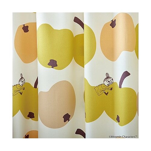 MOOMIN 遮光カーテン リンゴガブリ