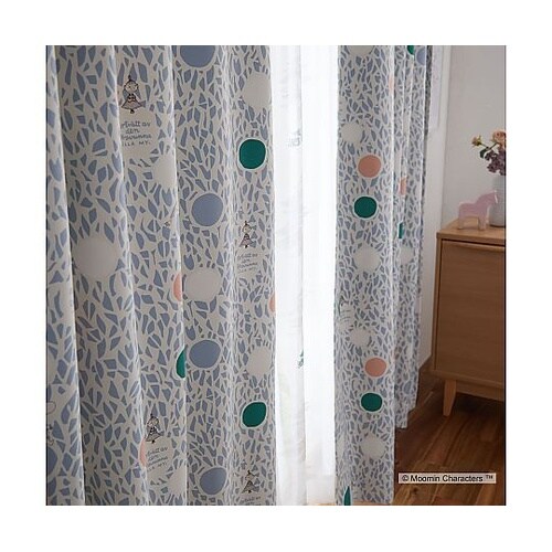 MOOMIN 遮光カーテン カラーサーク
