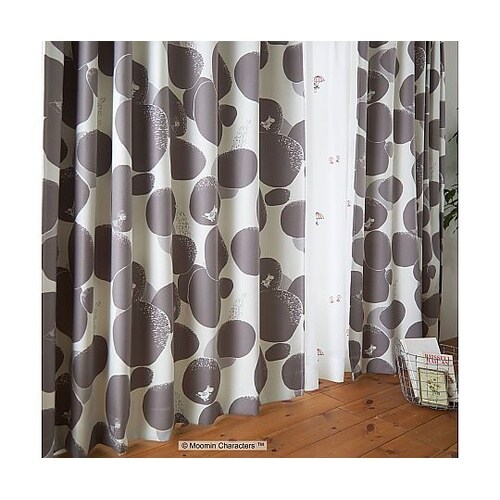 MOOMIN 遮光カーテン ロックパター
