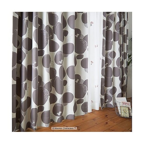 MOOMIN 遮光カーテン ロックパター