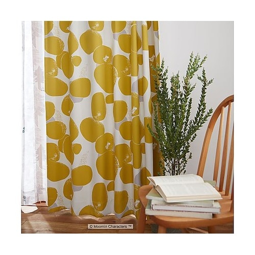 MOOMIN 遮光カーテン ロックパター