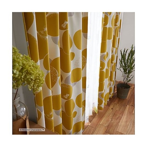 MOOMIN 遮光カーテン ロックパター