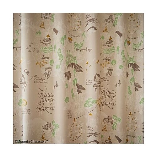 MOOMIN 遮光カーテン ムーミンダニ