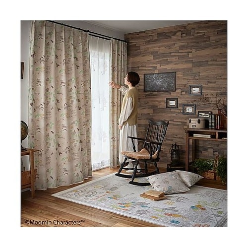 MOOMIN 遮光カーテン ムーミンダニ