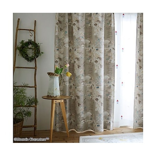 MOOMIN 遮光カーテン ムーミンダニ