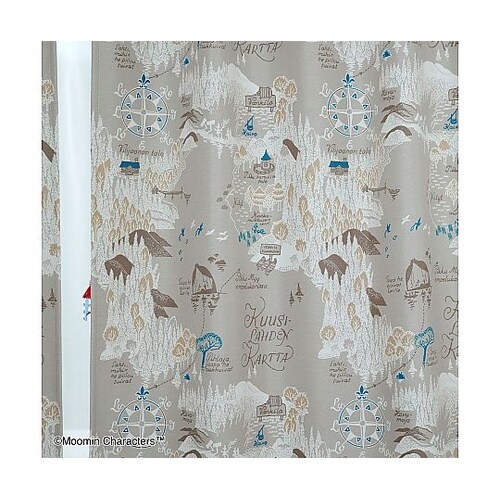MOOMIN 遮光カーテン ムーミンダニ