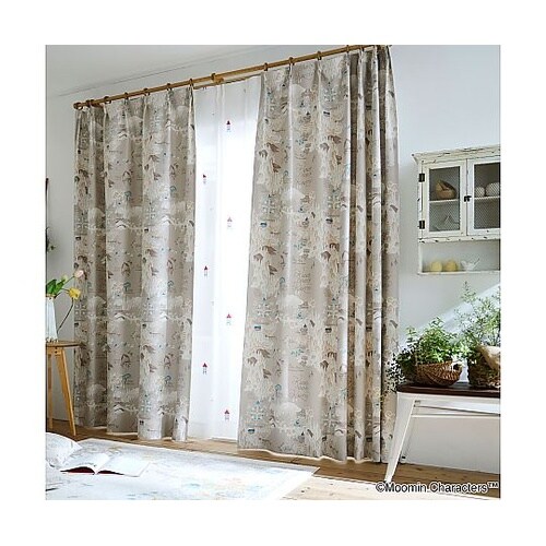 MOOMIN 遮光カーテン ムーミンダニ