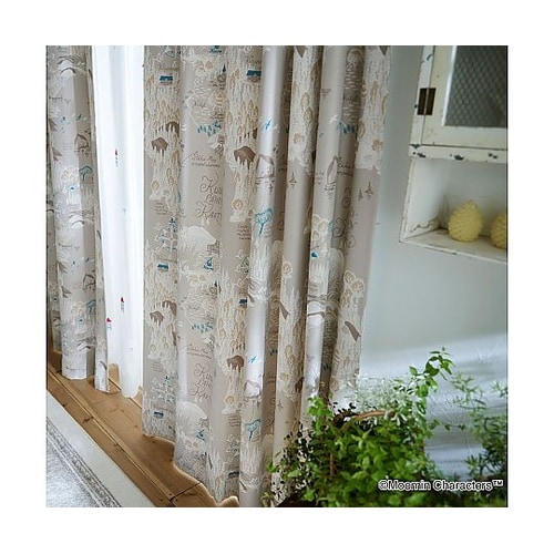 MOOMIN 遮光カーテン ムーミンダニ