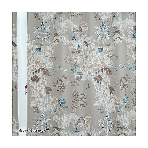 MOOMIN 遮光カーテン ムーミンダニ