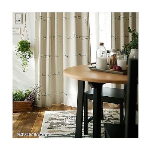 MOOMIN 遮光カーテン デニムボーダ