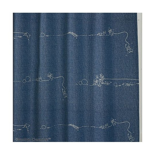 MOOMIN 遮光カーテン デニムボーダ