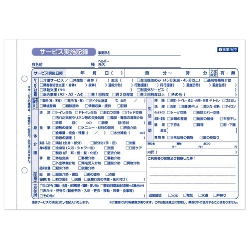 看護・介護記録用紙 テレッサ3 サービス