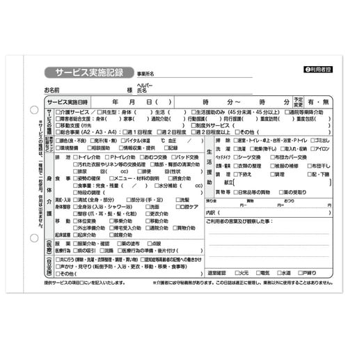 看護・介護記録用紙 テレッサ3 サービス