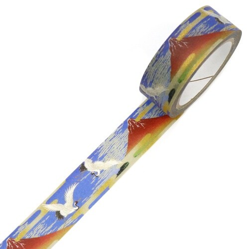 kimono美 赤富士と鶴