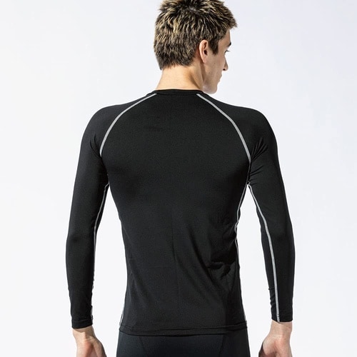 黒 5L ストレッチ 長袖クルーネック