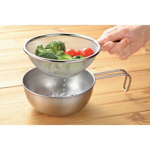ストロングメッシュ手付ザル16cm