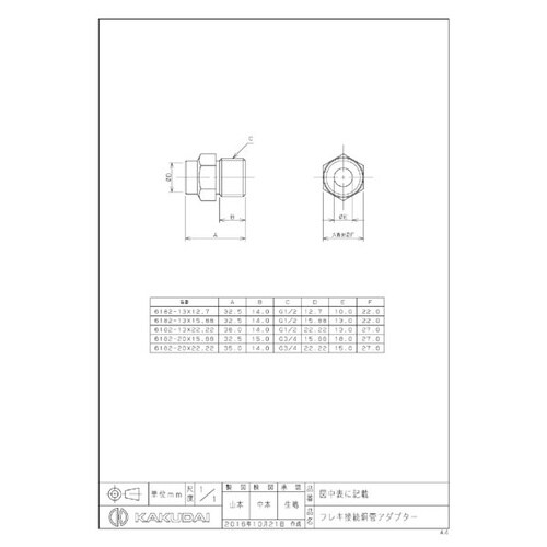 6182−20x22.22 銅管アダプター
