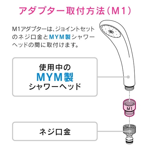 シャワーヘッドアダプター MYM用