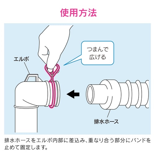 洗濯機排水トラップバンド