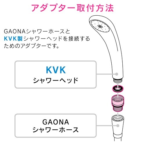 シャワーヘッドアダプター KVK用