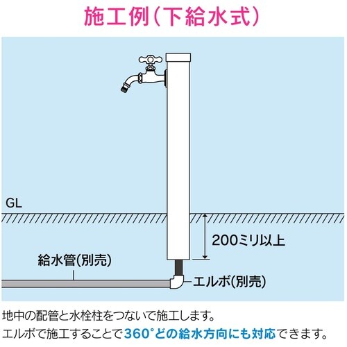 GA−RG013 ステンレス水栓柱60角