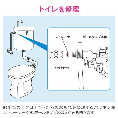 ボールタップフィルター ゴミ防止